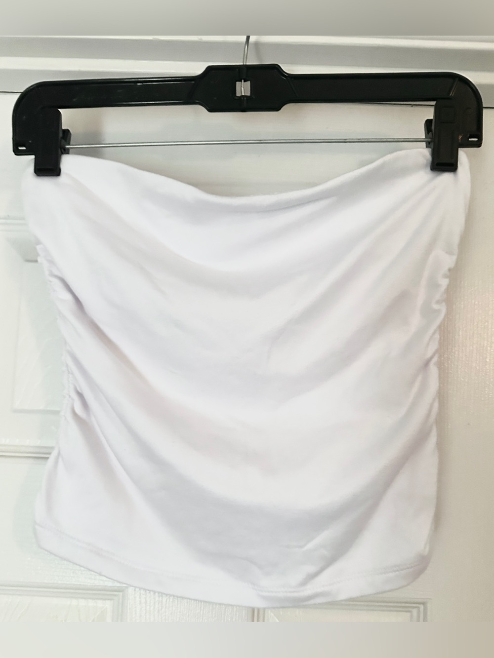 White Strapless Tube Top